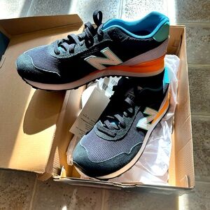 New Balance 515v3, black/blue colorway, 10 women or 8.5 men.
